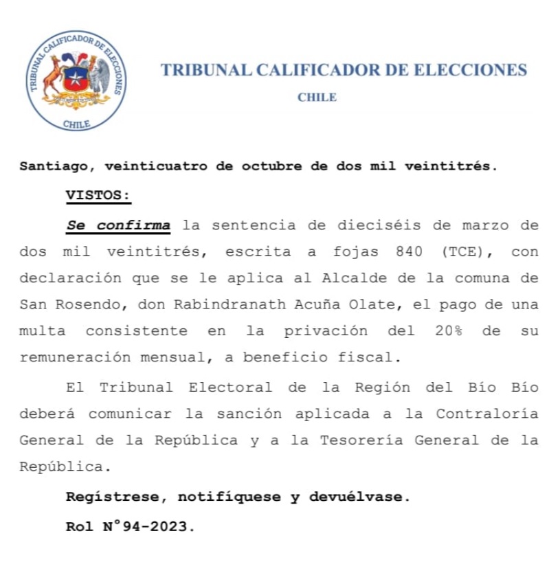 Sentencia Tribunal Calificador de Elecciones / La Tribuna