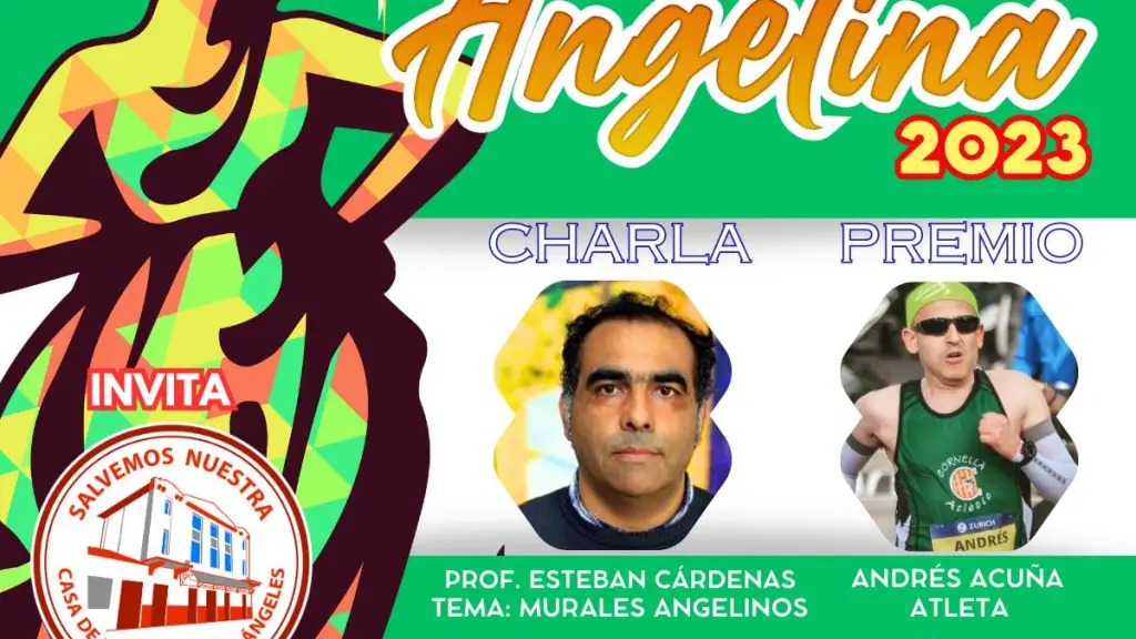Afiche que promueve las actividades por la celebración de la identidad angelina., Cedida