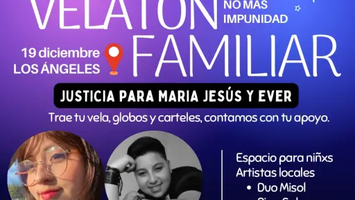 Familias se unen en el dolor y organizan velatón por María Jesús y Ever