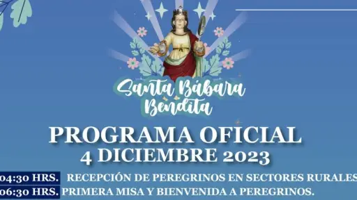Festividad Santa Bárbara bendita se desarrollará este lunes 4 de diciembre: conoce el programa y horarios