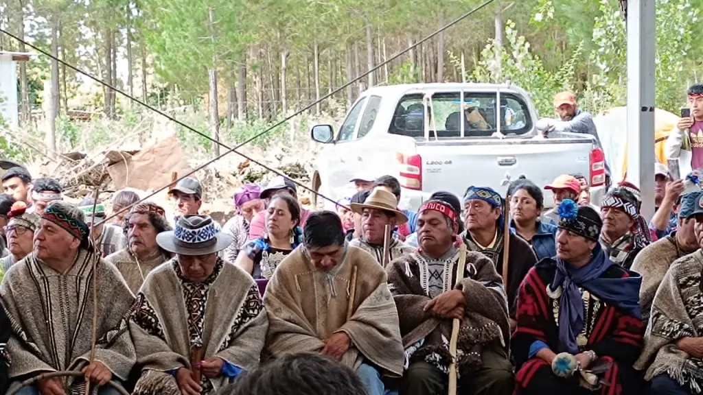 Un aspecto del encuentro mapuche en Cabrero., Cedida