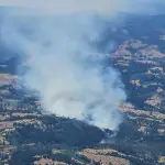 ACTUALIZACIÓN: 35 hectáreas fueron afectadas por el incendio en Yumbel que sigue en combate, Cedida