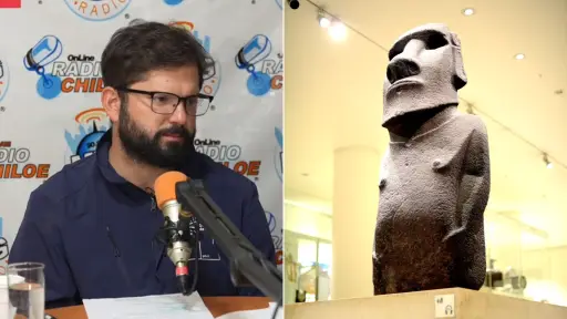 Presidente Boric pide regreso de Moai que está en Museo Británico: Que lo devuelvan los ingleses