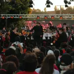 Un aspecto de la presentación de la Orquesta Filarmónica en Mulchén., Cedida