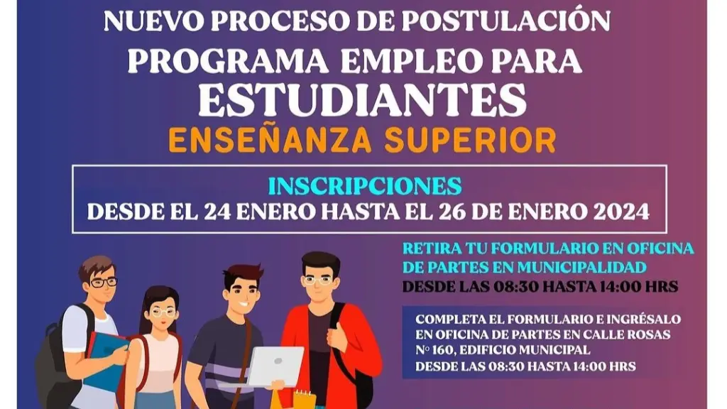afiche programa empleos estudiantes