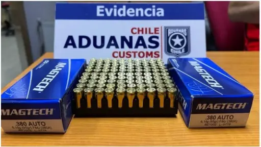 Aduana de Talcahuano incauta 100 balas de contrabando