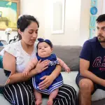 Ángela y Marlon, junto a la pequeña Luciana quien el 5 de febrero cumplió nueve meses., Diario La Tribuna