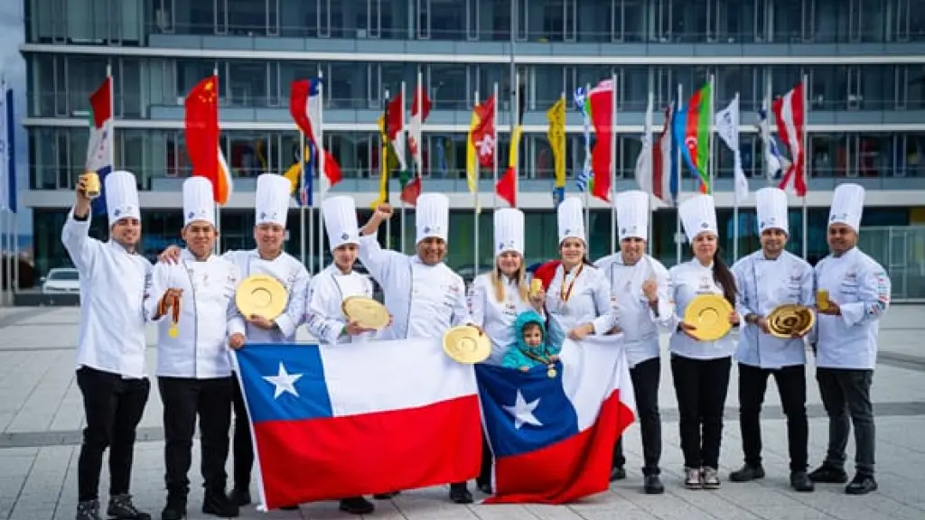 La delegación chilena participó en la categoría Culinary Arts con la presentación de tres mesas, obteniendo medalla de oro en todas ellas., cedida