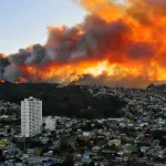 A la hora, los incendios en la región de Valparaiso han cobrado 112 vidas., Cedida