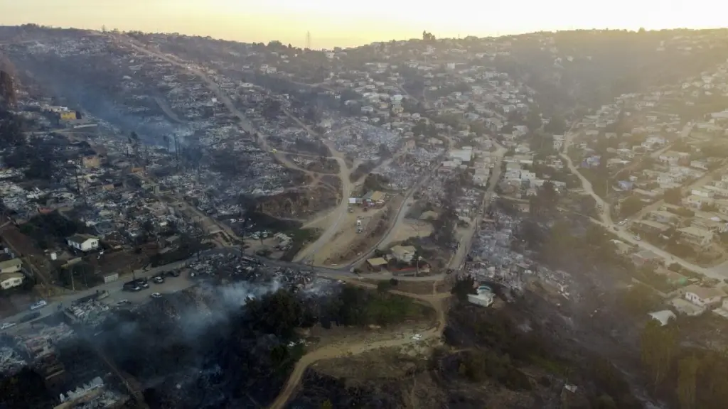 Miles son las hectáreas de terreno consumidas por el fuego en la región de Valparaiso , Fedefruta
