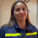 Emotivo ingreso de la primera mujer brigadista a Refinería del Biobío, Cedida