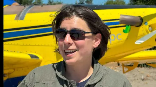 Mylenne Marionvelle: La piloto francesa que combate los incendios en la zona