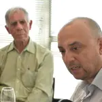 Abogado Pablo Galarce junto al empresario angelino, Gerardo Godoy, Diario La Tribuna