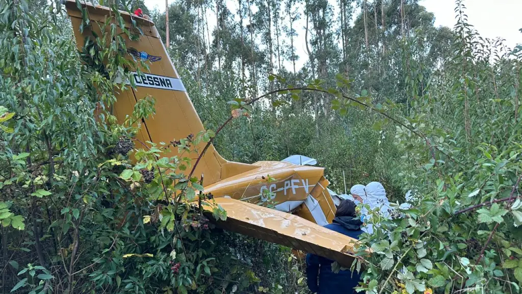 Avioneta capotó en región de Los Ríos, cedida