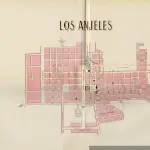 Los Ángeles con plano de Damero, Memoria Chilena