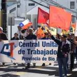 Paro nacional de la CUT: Dirigentes sindicales y gremios se manifestaron por el centro de Los Ángeles, La Tribuna