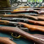 Los rifles y escopetas entregados a Carabineros en Biobío., La Tribuna