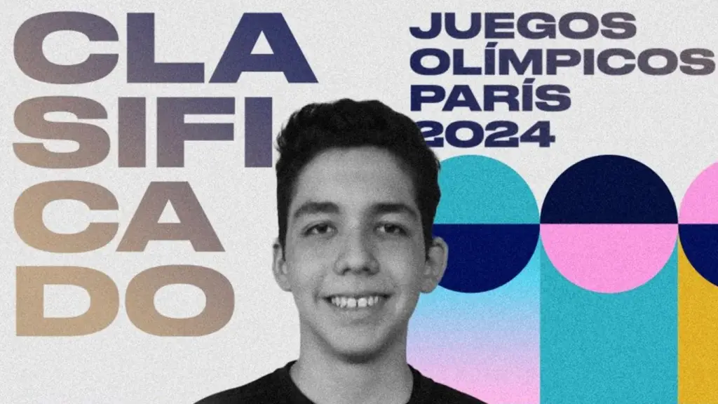 Diego Parra de solo 16 años alcanzó su clasificación a los Juegos Olímpicos de Paris, Cedida