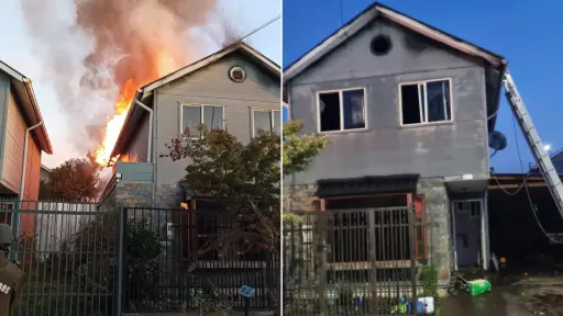 Incendio estructural consume una vivienda en el sector sur de Los Ángeles