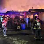 Incendio San Carlos Purén, Foto Cuerpo de Bomberos Los Ángeles