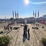 En la plaza memorial se llevó a cabo la ceremonia de los 19 años de la Tragedia de Antuco., La Tribuna