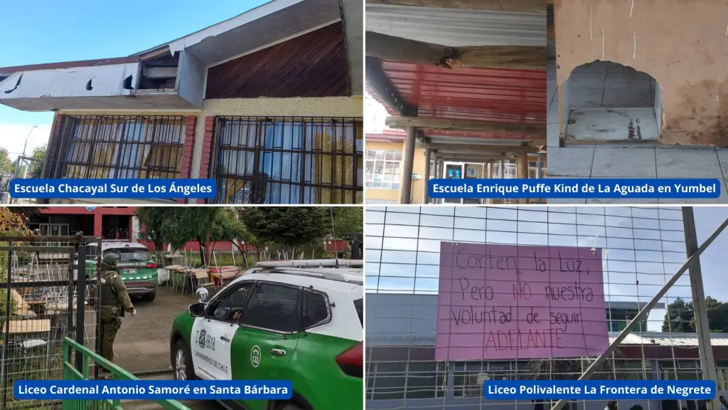 Malas condiciones de recintos gatillan toma indefinida en cuatro establecimientos de la provincia del Biobío , Cedida