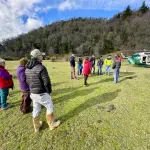 Hasta Santa Lucía Bajo llegó el helicóptero para socorrer a las familias que viven aisladas durante el invierno., Cedida