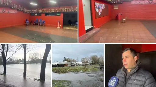 Lamentan inundación en sede de Independiente por desborde del Paillihue: Pudo haber servido para albergue