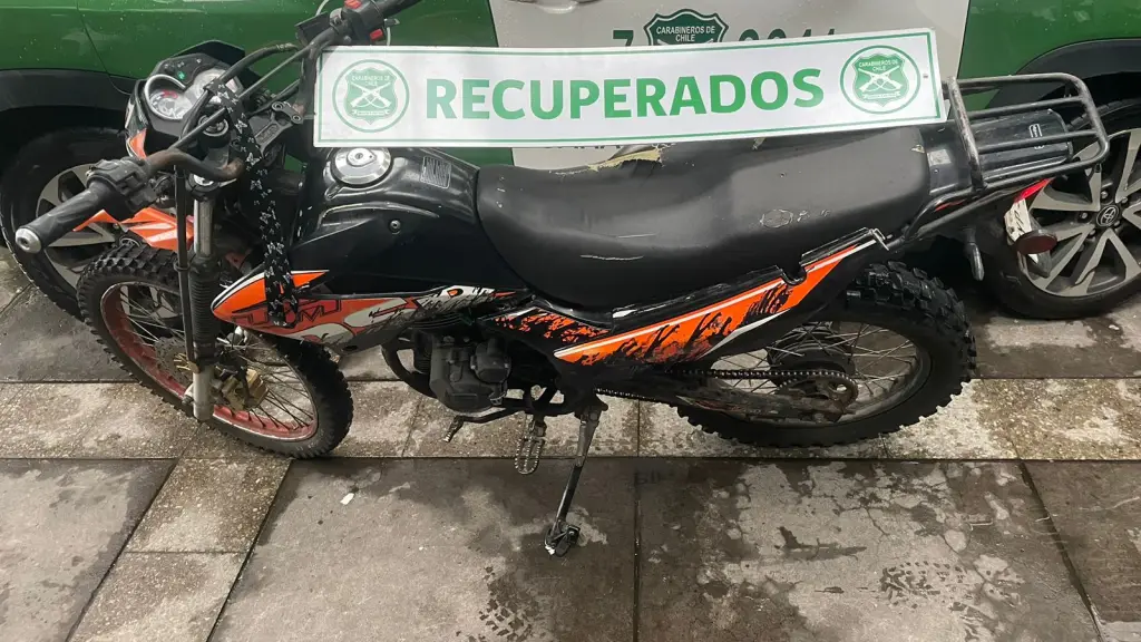 La motocicleta, que mantenía encargo por robo, recuperada por personal de la SIP, Cedida