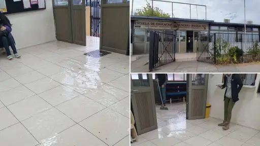 Escuela Manuel Blanco Encalada suspendió clases debido a inundaciones