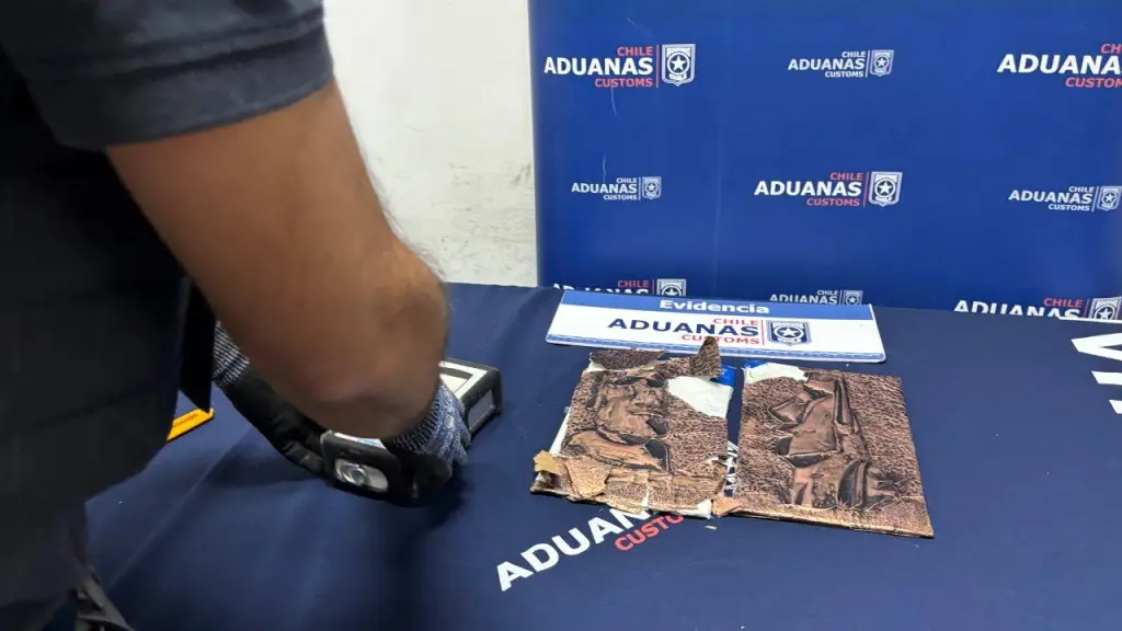 En total, fueron 463 gramos de cocaína incautada., Aduana