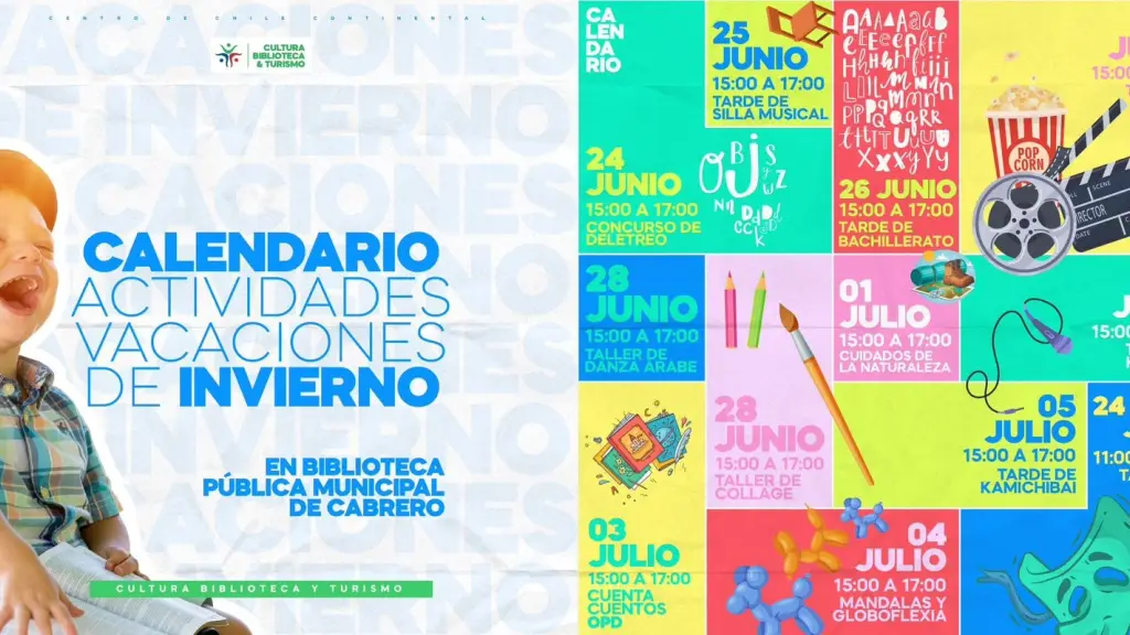 calendario actividades / Municipalidad de Cabrero 