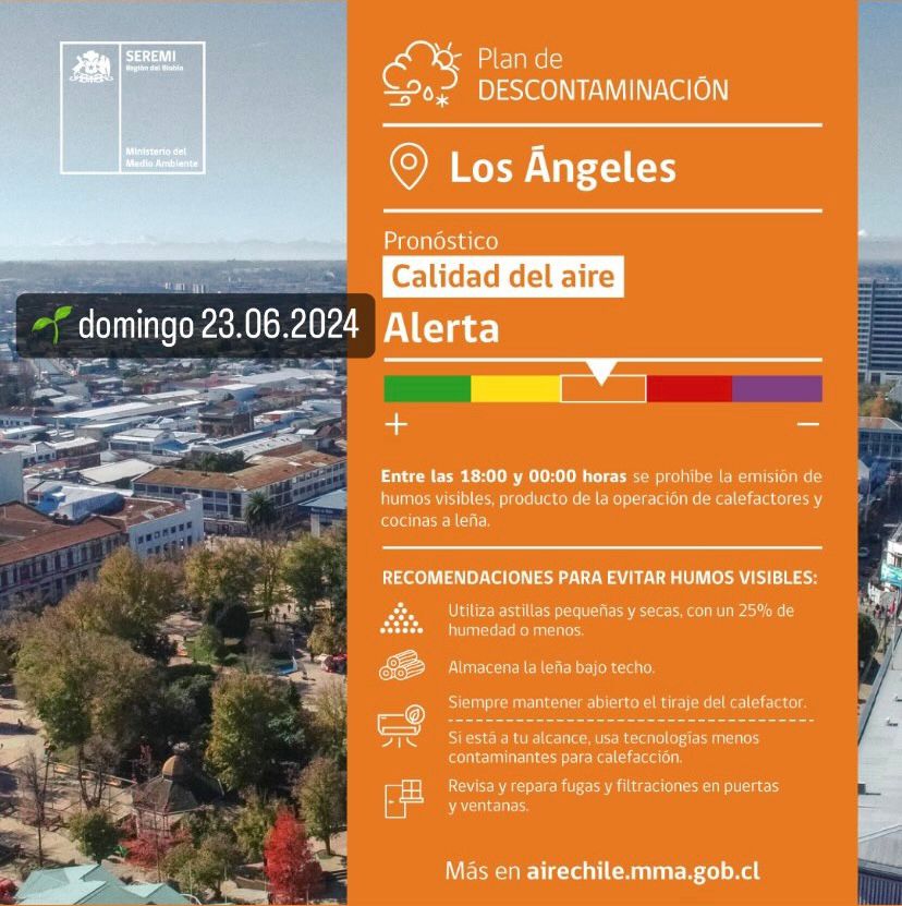 Anuncian Alerta para este domingo en Los Ángeles por pronóstico de mala calidad del aire / Cedida