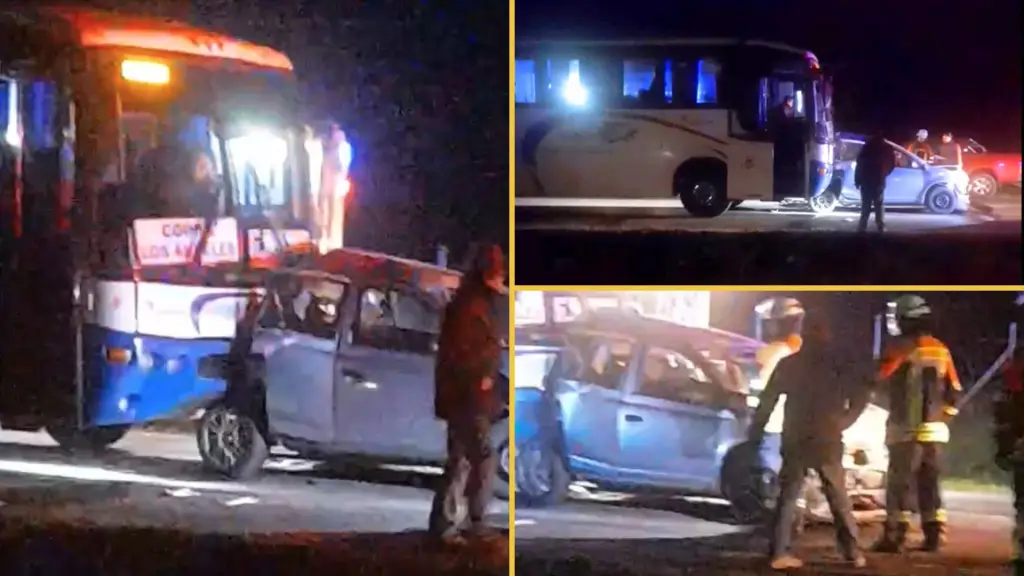 Automovilista que quedó atrapado en accidente en ruta 180: “Fui colisionado por un bus y arrastrado hacia el otro”