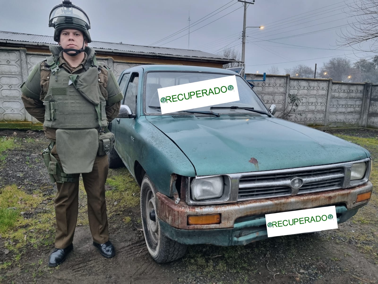 Camioneta recuperada / Carabineros