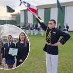 A Santiago los pasajes: Banda de guerra escolar de Los Ángeles sacó primer lugar en competencia regional, Cedida