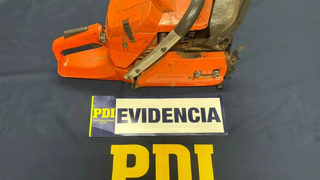 Motosierra recuperada por la PDI, PDI