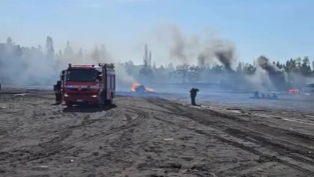 Bomberos realiza ejercicio de simulacro en Av. Las Industrias en Los Ángeles