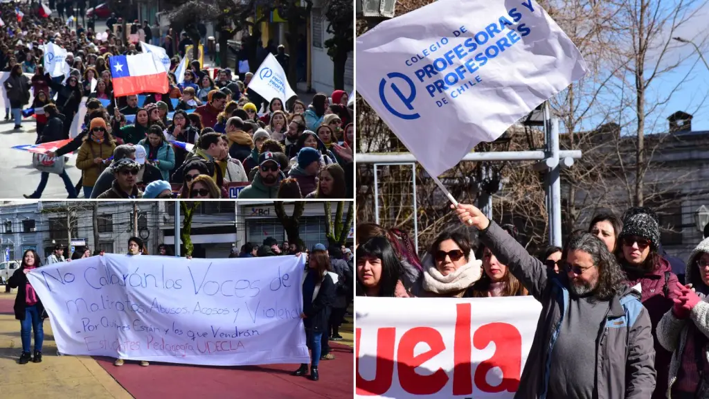 Episodios de violencia escolar gatillan masiva marcha del gremio docente en Los Ángeles , La Tribuna
