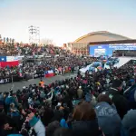 La largada protocolar de la fecha Mundial no será en Los Ángeles, volverá a Concepción. (Foto archivo: largada en el Polideportivo de Los Ángeles 2023), La Tribuna