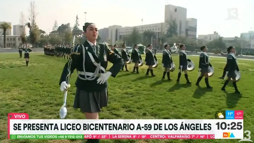 Banda de guerra Liceo Bicentenario en concurso nacional 4 | Captura