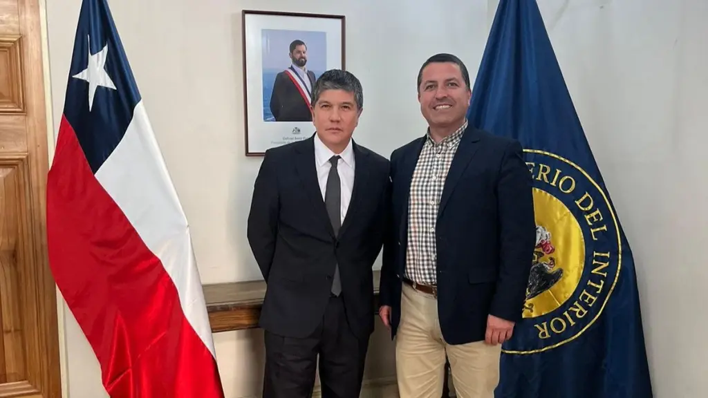 Reunión del alcalde de Cabrero con el subsectretario del Interior.