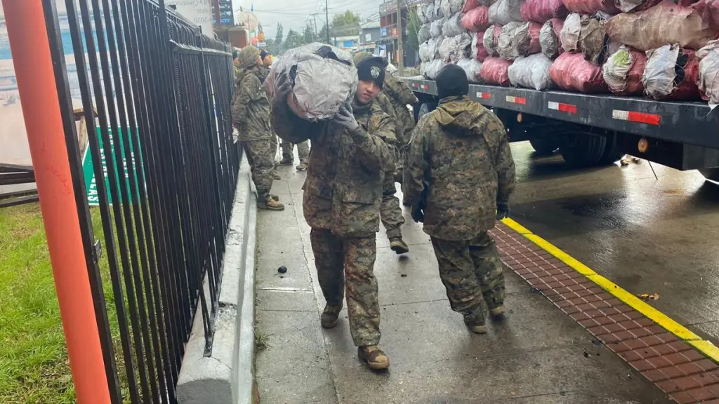 Emergencias naturales en apoyo a la comunidad / cedida Destacamento 17 de Montaña Los Ángeles