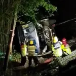 Volcamiento de bus en ruta a Laja, Cedidas