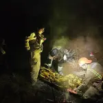 Rescate desde laguna Aguas Blancas, Bomberos