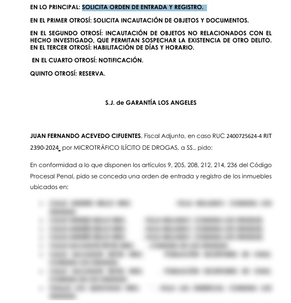 Orden de allanamiento a  / Unidad de Investigación Diario La Tribuna