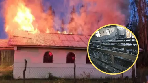 FOTOS: Así quedó capilla San Sebastián en Laja arrasada por incendio 