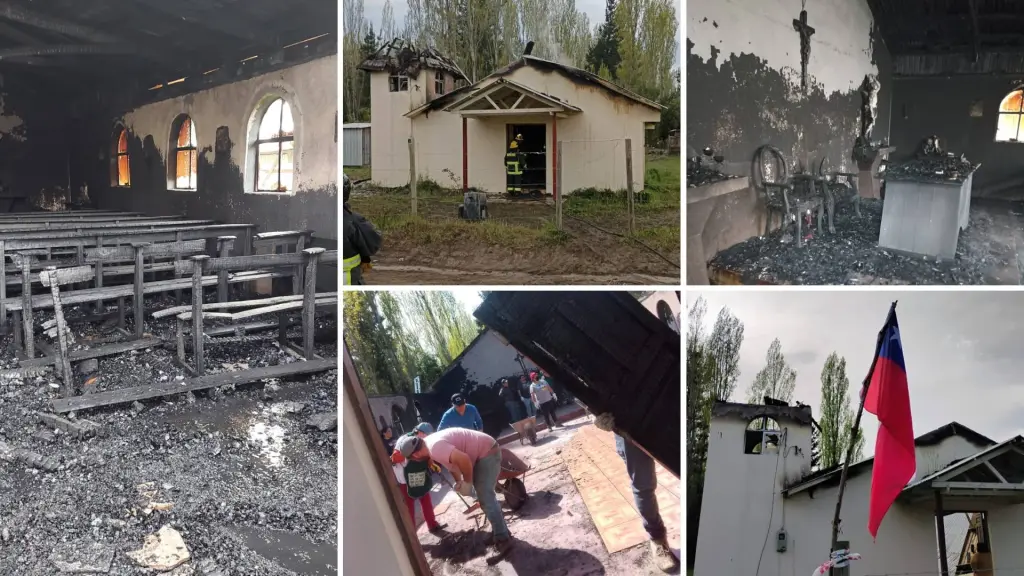 Inician campaña solidaria para reunir fondos para capilla de Laja incendiada 