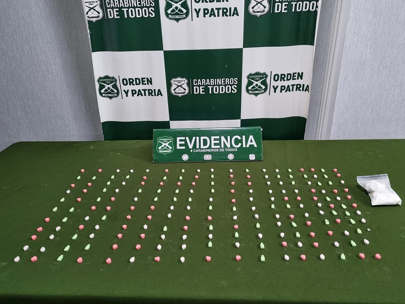 Decomiso de pastillas de éxtasis / Carabineros