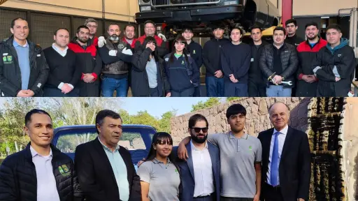 INACAP Los Ángeles y Liceo Bicentenario de Excelencia Tecnológico El Huertón convierten primera camioneta eléctrica en la historia de la provincia
